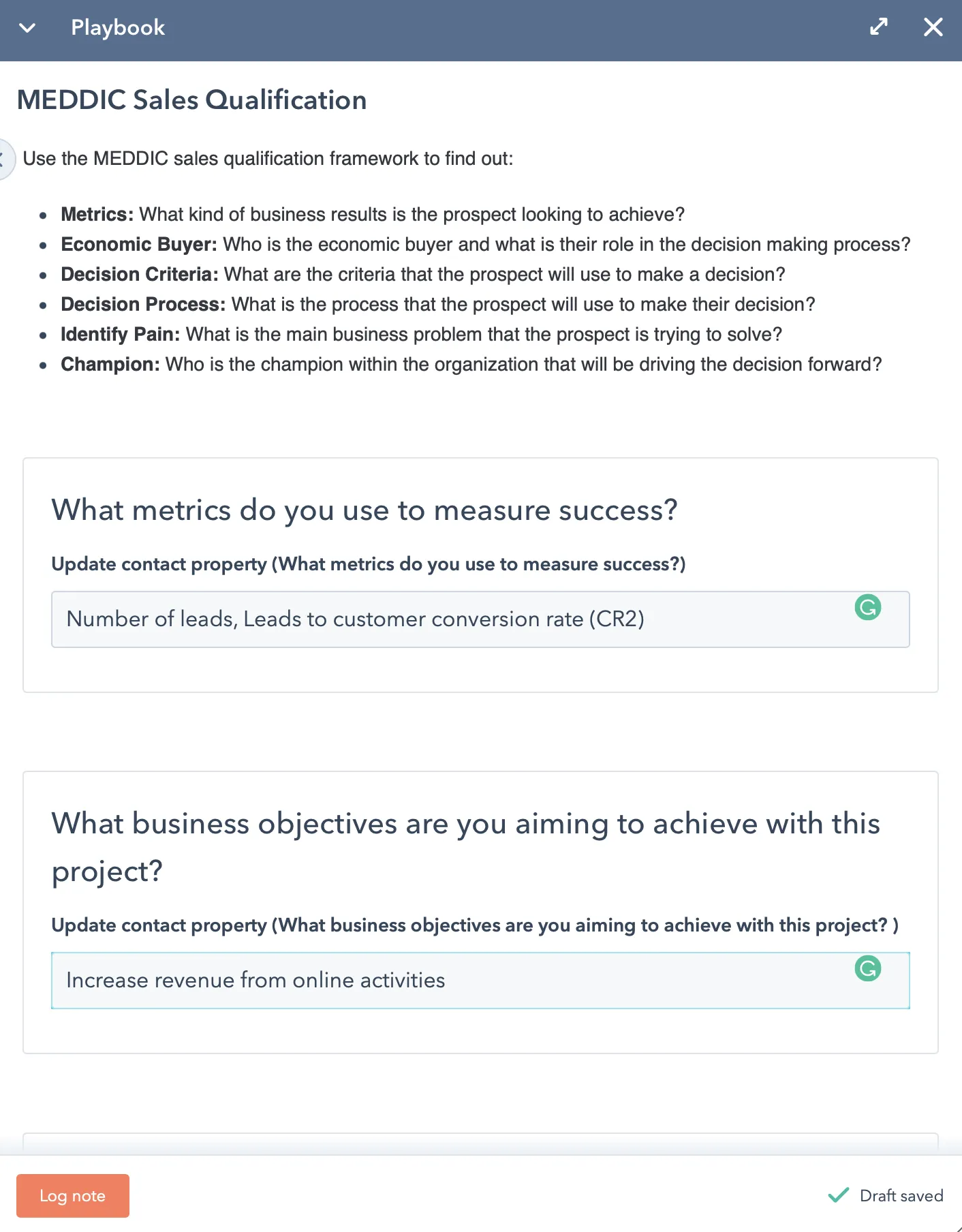meddic decision criteria